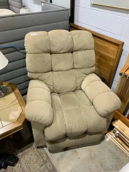 Beige Microfiber Recliner