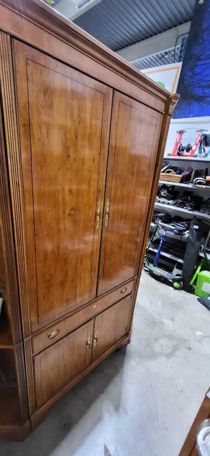 Drexel - Wooden Armoire with Corner Display Cabinet