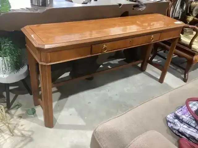 Vintage Drexel Console Table - Oak