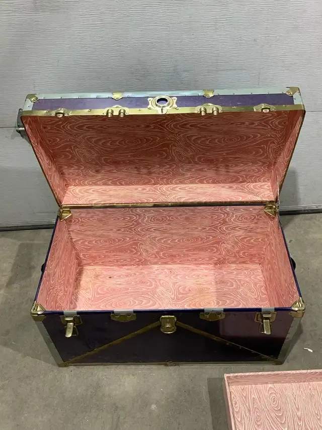 Vintage Purple Storage Trunk