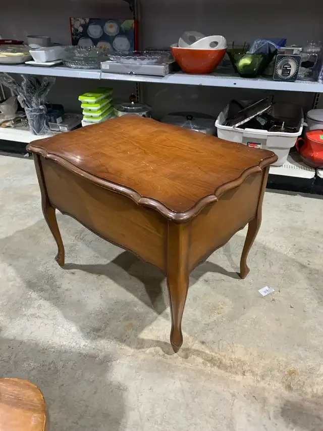 Provincial Dark Wood Side Table