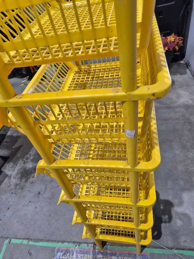 Yellow Plastic Utility Storage Shelf