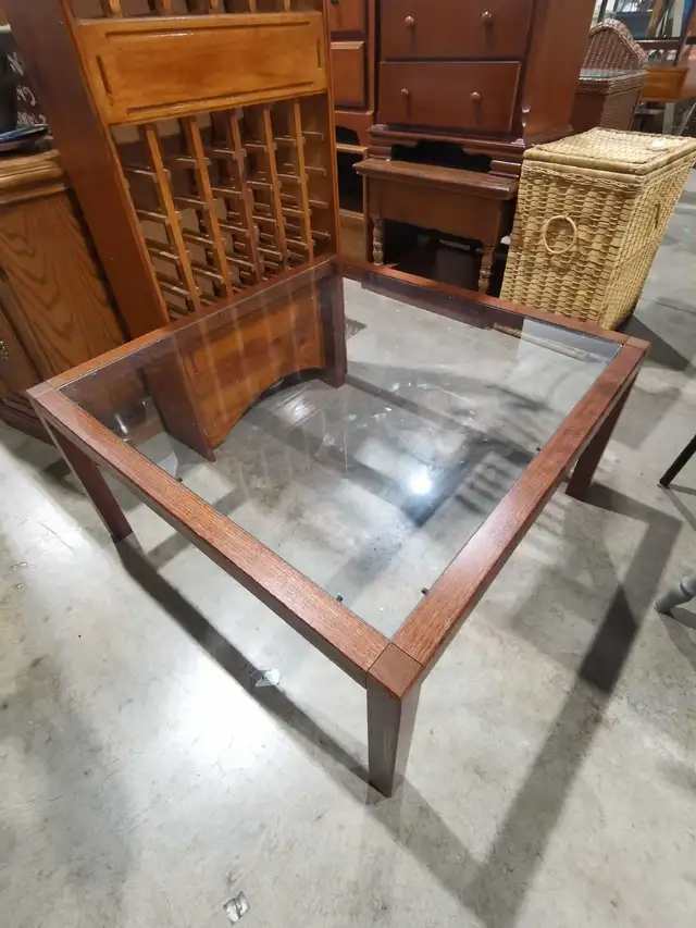 Wood and Glass top Coffee Table