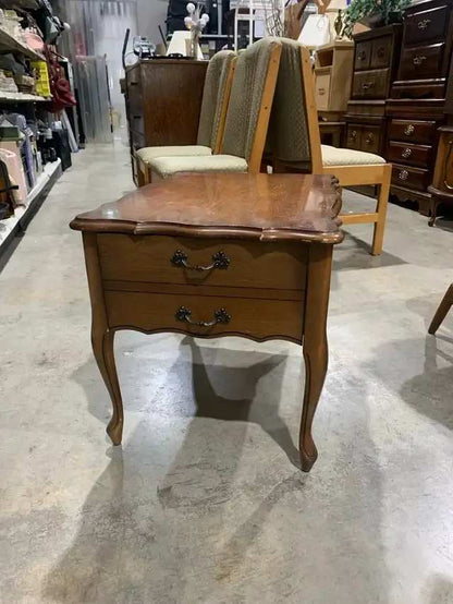 Provincial Dark Wood Side Table