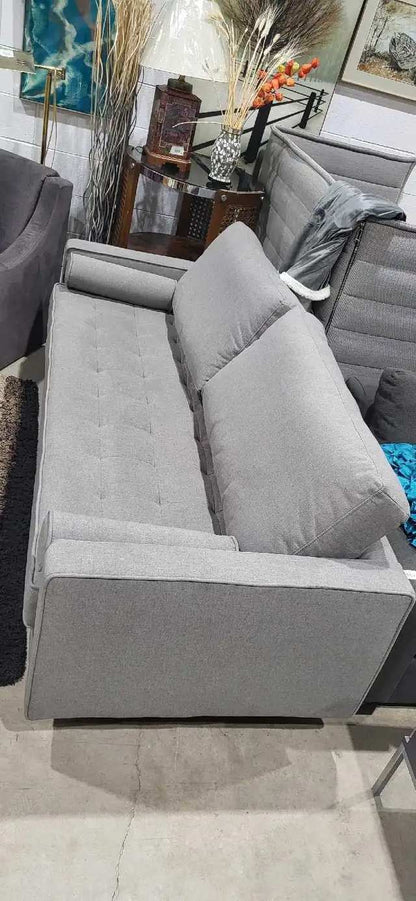 Mid-Century Modern Grey Sofa