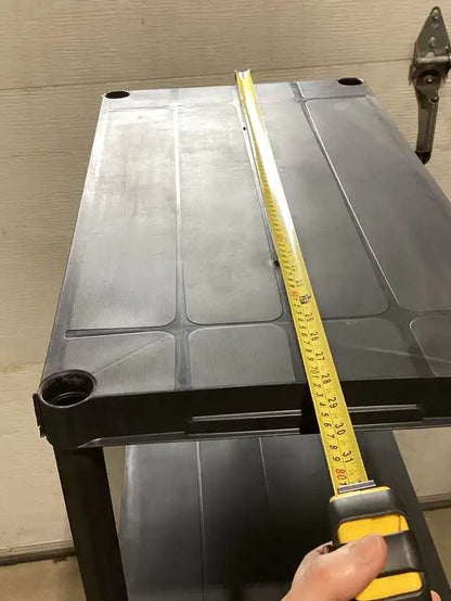 Black Plastic 4-Tier Storage Shelving Unit - 2 available