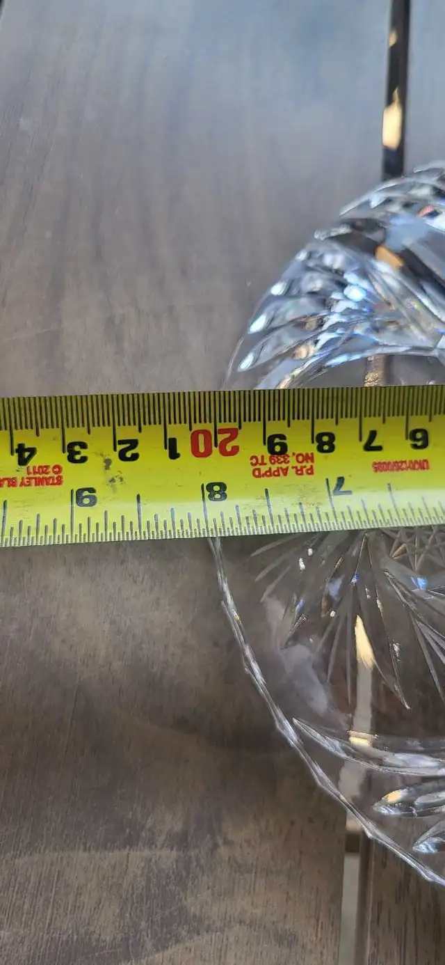 Crystal Serving Platter with Starburst Pattern