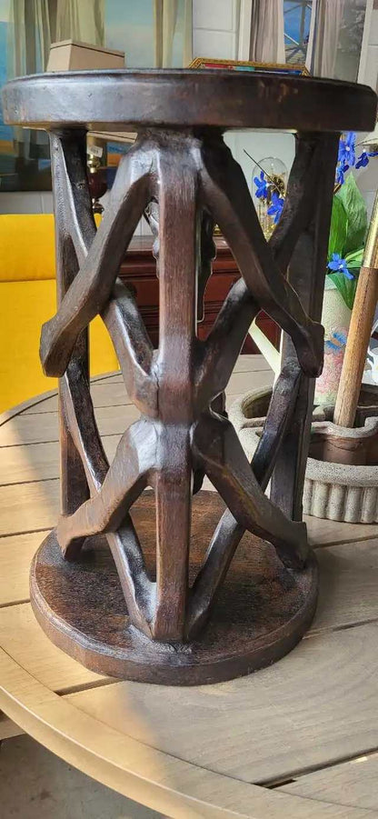 Hand-Carved Wooden Stool from Kenya