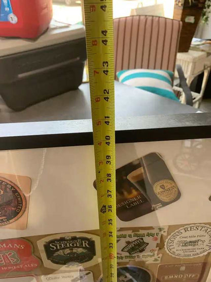Framed Vintage Beer Coaster Collection