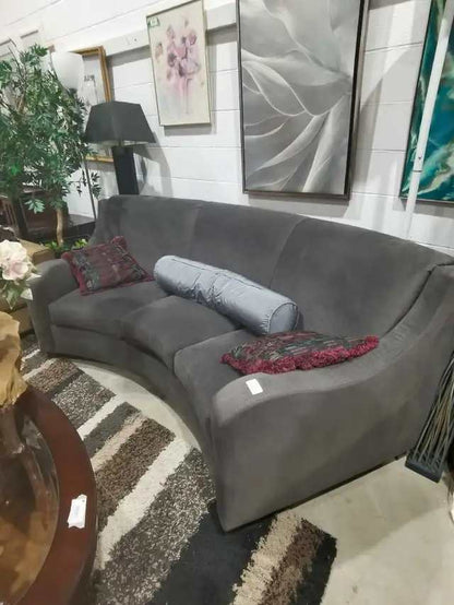 Curved Grey Sofa