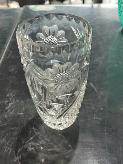 Cut and Spinwheel Crystal Vases - multiple available