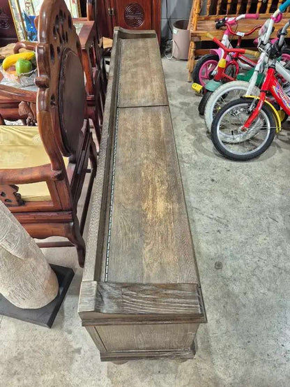 80" Wood Storage Bench with 2 Compartments