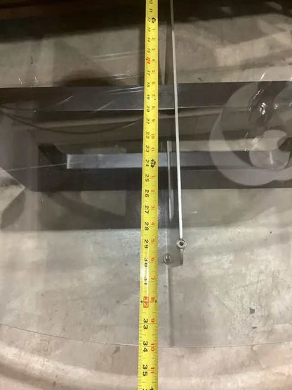 Oval glass coffee table