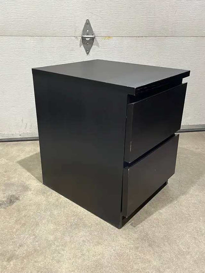 2-Drawer Black IKEA Nightstand