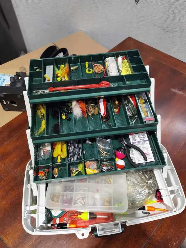 Plano Tackle Box with Assorted Fishing Lure Collection
