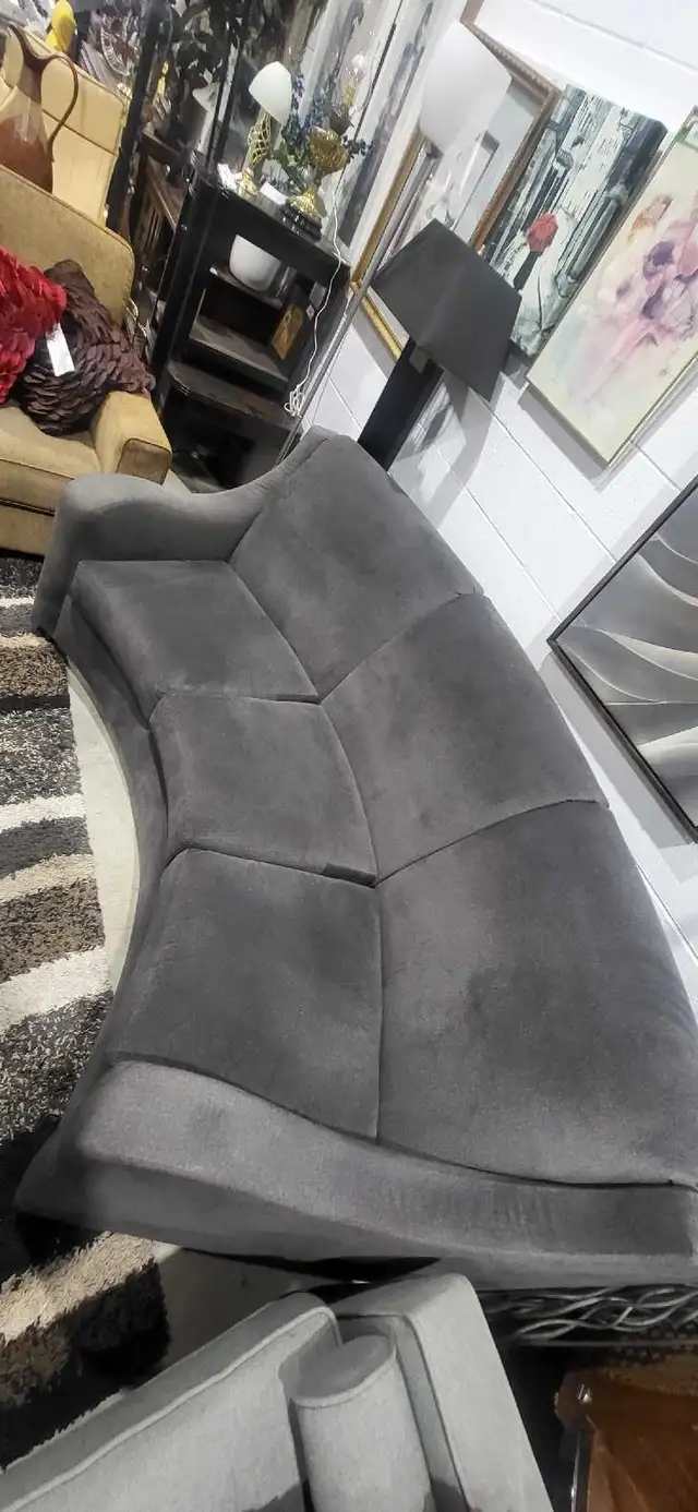 Curved Sectional Sofa - Grey