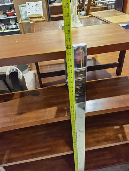 Chrome and Wood Desk with shelving unit (set)