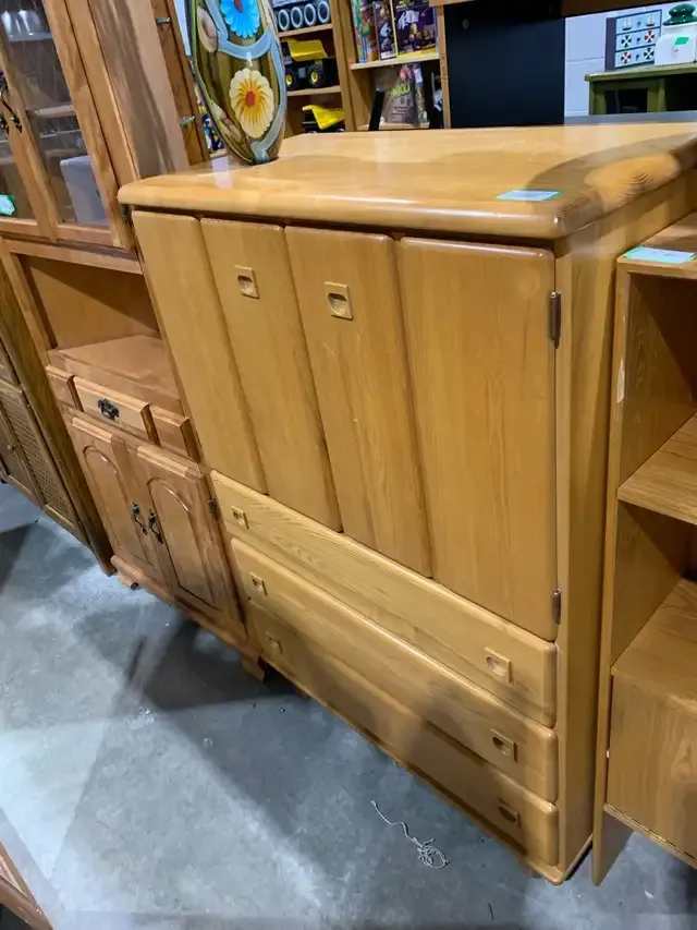 Oak Dresser with Cabinet