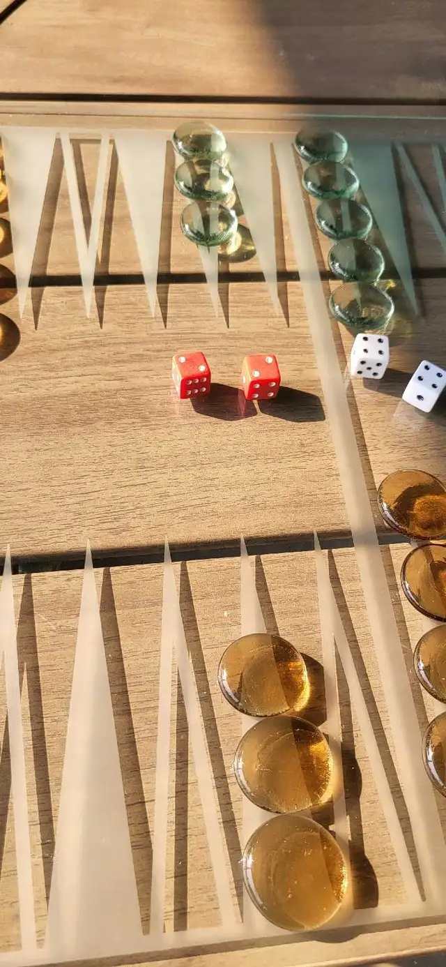 Vintage Glass Chess Set, Backgammon & Checkers