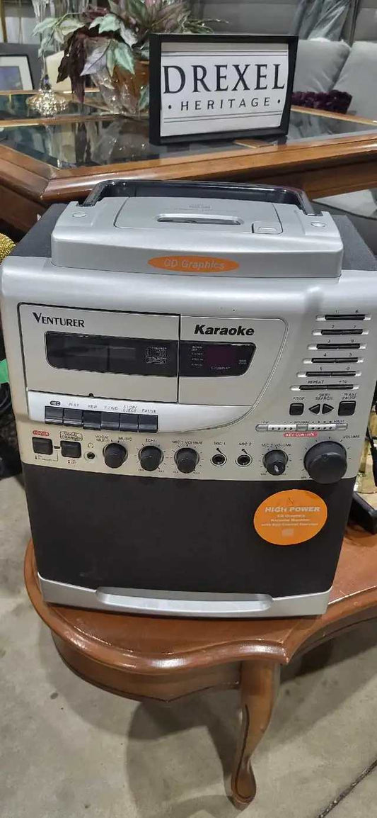 Venturer Karaoke Machine with 2 Mics - Power tested