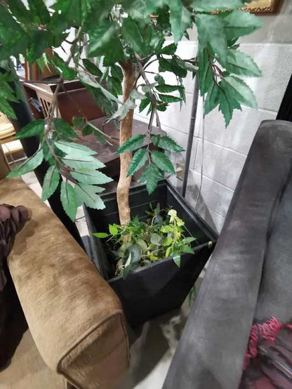 Artificial Faux Tree in Black Planter