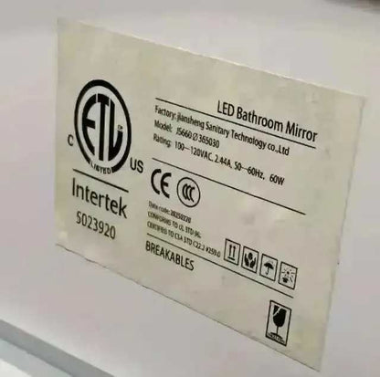 New! Jiansheng LED Bathroom Mirror - 2 Available, In box!