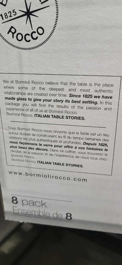 Bormioli Rocco Electra Large Wine Glasses - 8 Pack