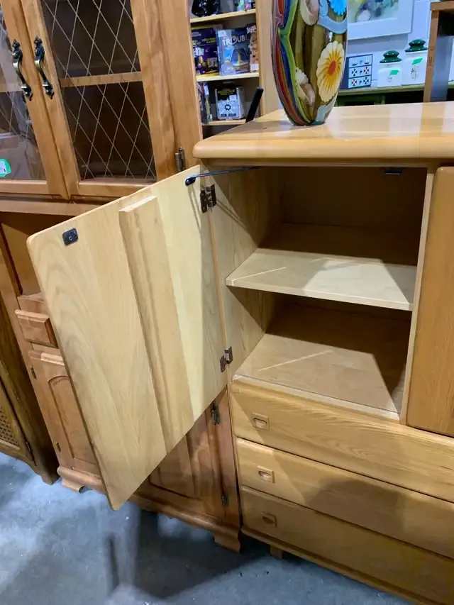 Oak Dresser with Cabinet