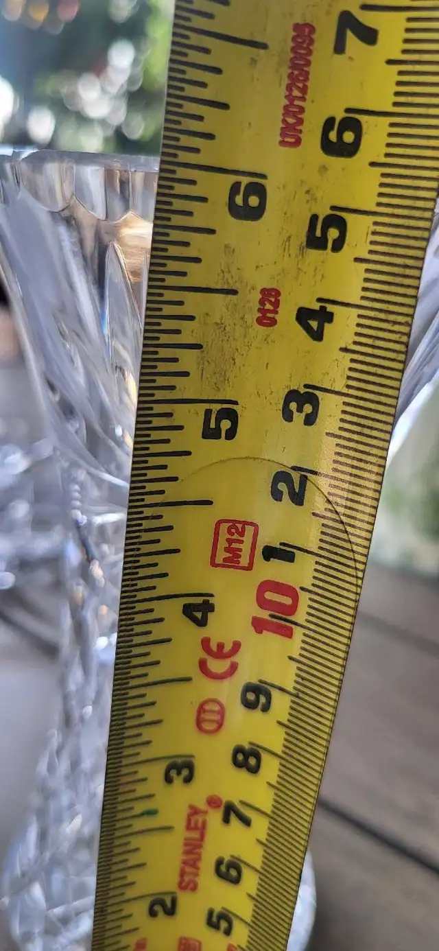 Small Lead Crystal Vase with Starburst Pattern