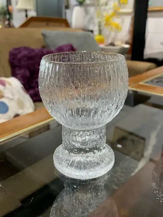Vintage Textured Glass Goblets