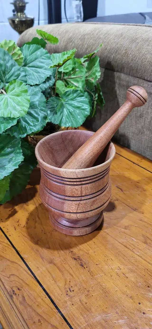 Wooden Mortar and Pestle