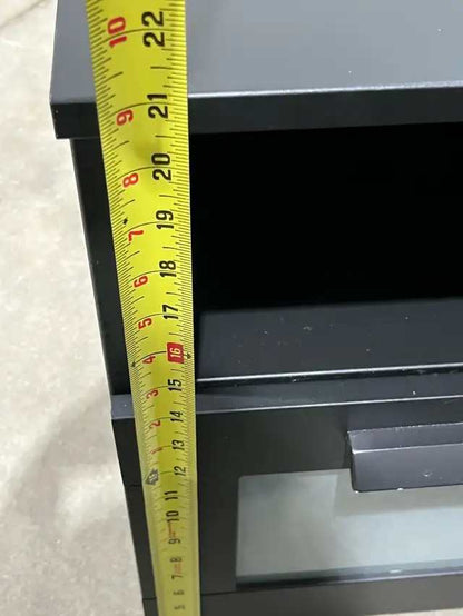 Black IKEA Nightstand with One Drawer