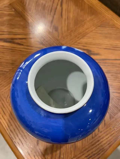 Blue Floral Japanese Porcelain Vase