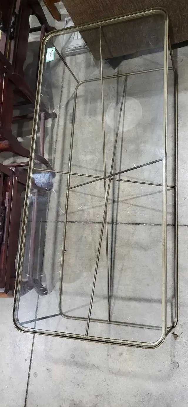 Metal and Glass Coffee Table - Industrial Style