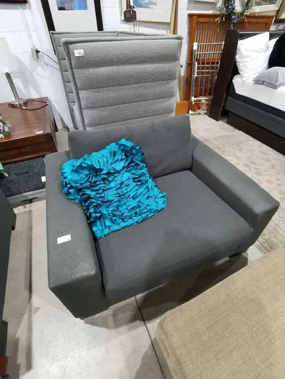 Soft cushioned Grey armchairs - 2 available