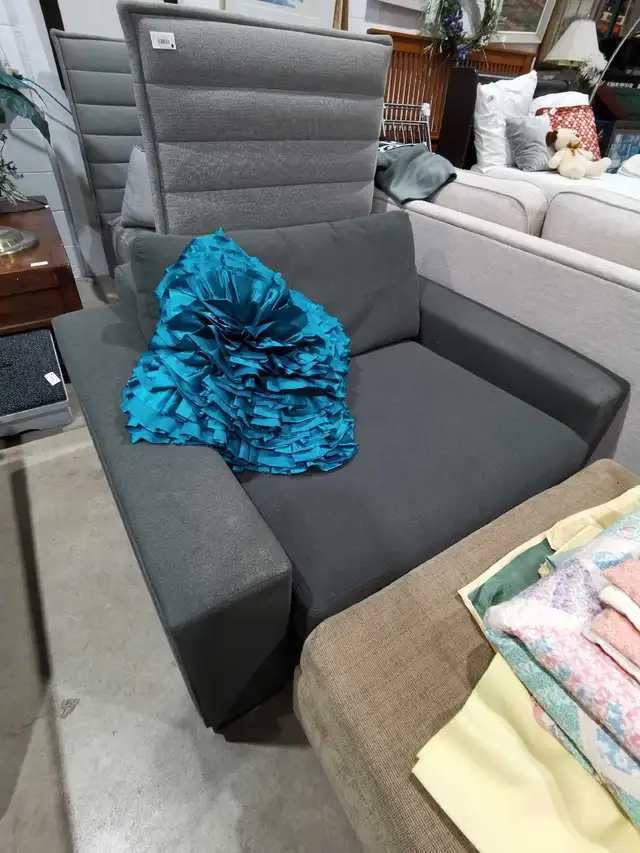 Modern Grey Armchairs - 2 available