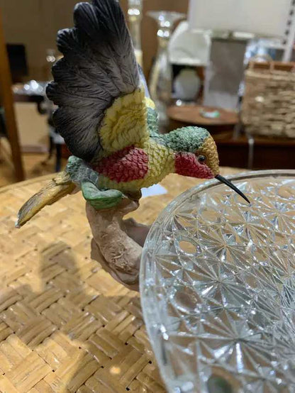 Hummingbird Decorative Glass Bowl