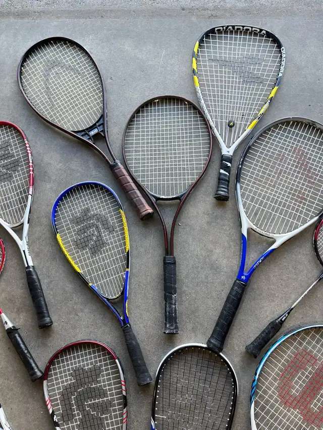 Mixed Collection of sports Rackets