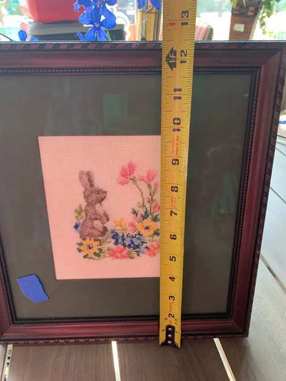 Cross-Stitch Rabbit Wall Art