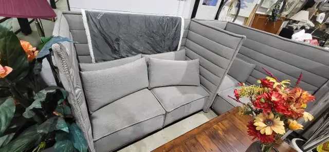 Vitra Grey High-Back Sofa - 2 Available