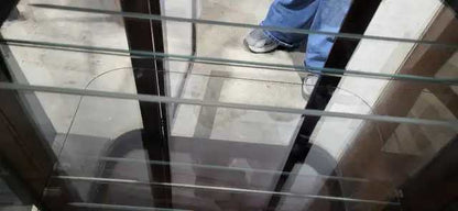DarkWood Curio Cabinet - Mirrored back with Light