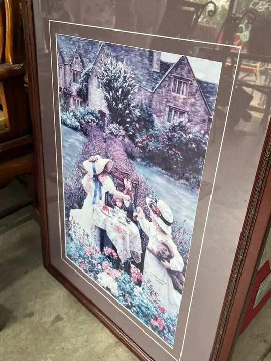 Framed Children Tea Party Print