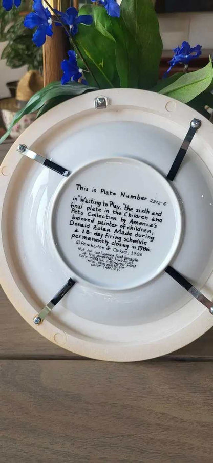 Pemberton & Oakes Donald Zolan Waiting to Play Collector Plate