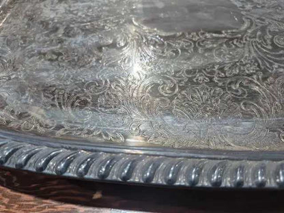 Leonard EP Brass Silver-Plated Serving Tray