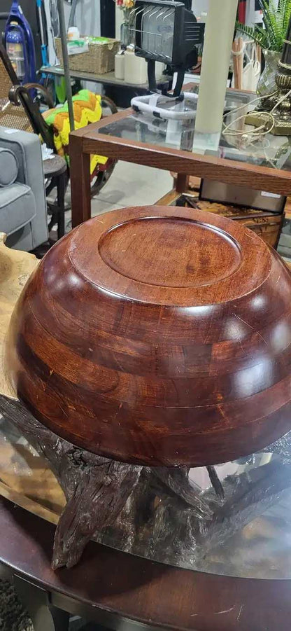 Large Wooden Serving Bowl 17 Inches
