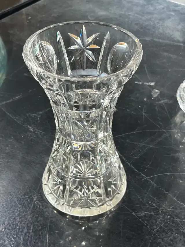 Cut and Spinwheel Crystal Vases - multiple available