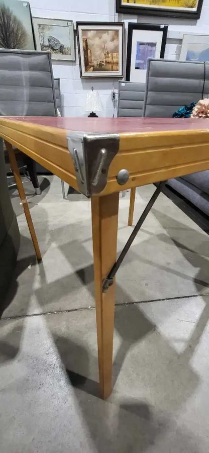 Folding Card Table - Red