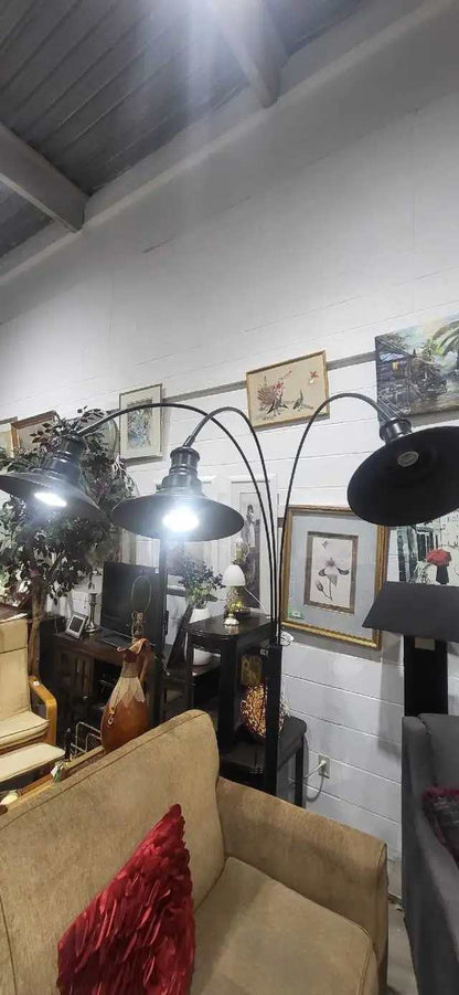 Black Multi-Head Floor Lamp - 3 Heads