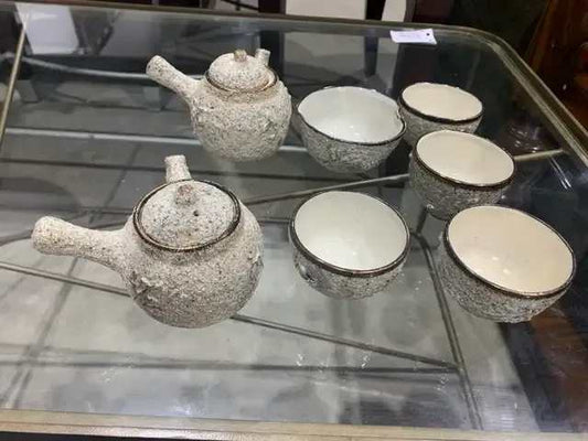 Textured Japanese Tea Set
