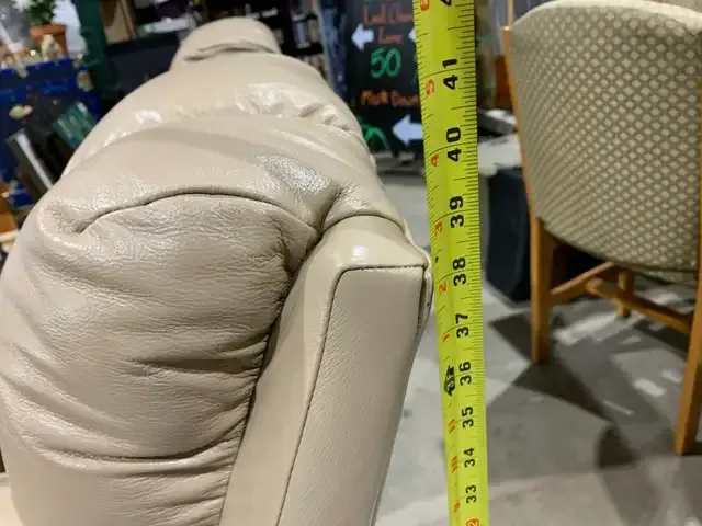 Beige Leather La-Z-Boy Recliner Chairs - 2 Available